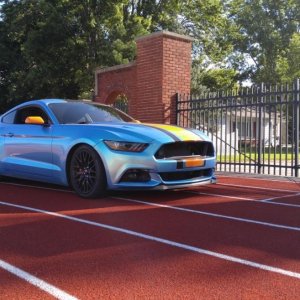 Blue Orange Ford Mustang S550 Custom