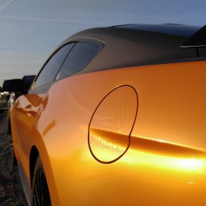 Orange Gray Custom S550 Mustang Ford
