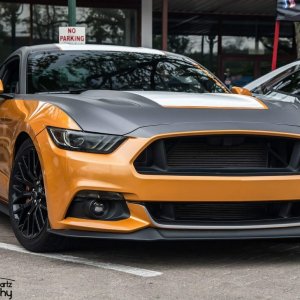 Orange Gray Custom S550 Mustang Ford