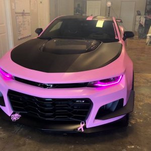 Breast cancer awareness, ZL1 1LE, Pink Car, Hot Pink, Custom Camaro, Track Car,