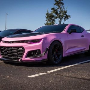 Breast cancer awareness, ZL1 1LE, Pink Car, Hot Pink, Custom Camaro, Track Car,